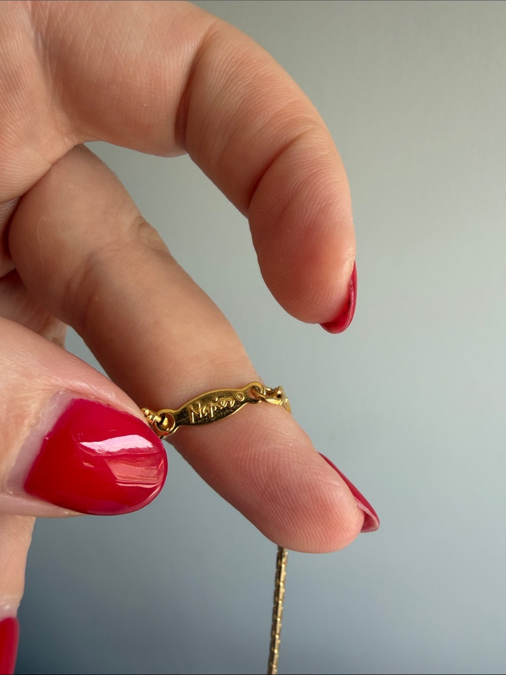 Vintage Napier Gold Bar Fringe Necklace — Elegant , Unique - Picture 5 of 6